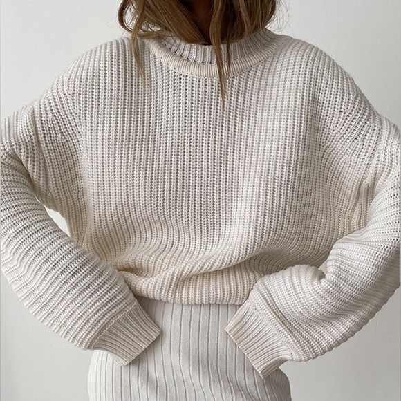 Les.Basics Chunky Knit in Bone - Picture 1 of 3